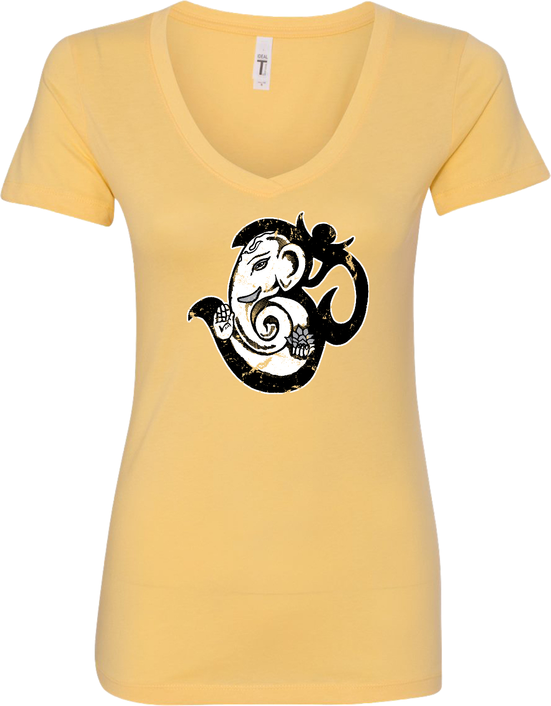 Womens Yoga T-shirt OM Mashup Blended V-neck